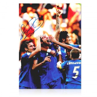 Marco Materazzi Signed Italy Football Photo: 2006 Final