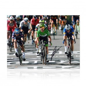 Mark Cavendish Signed Cycling Photo: 34th Stage Victory Finish Line