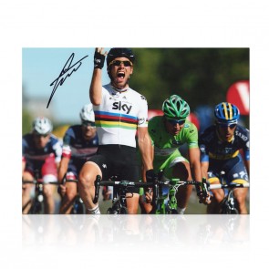 Mark Cavendish Signed Cycling Photo: Four-Time Champs Elysees Winner