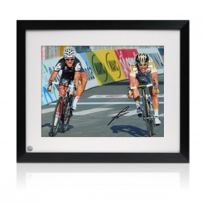 Mark Cavendish Signed Cycling Photo: Milan-San Remo. Framed