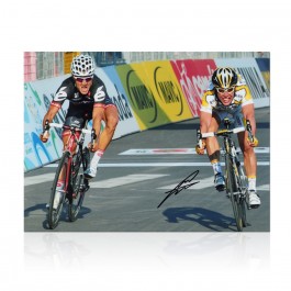 Mark Cavendish Signed Cycling Photo: Milan-San Remo