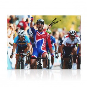 Mark Cavendish Signed Cycling Photo: World Champion