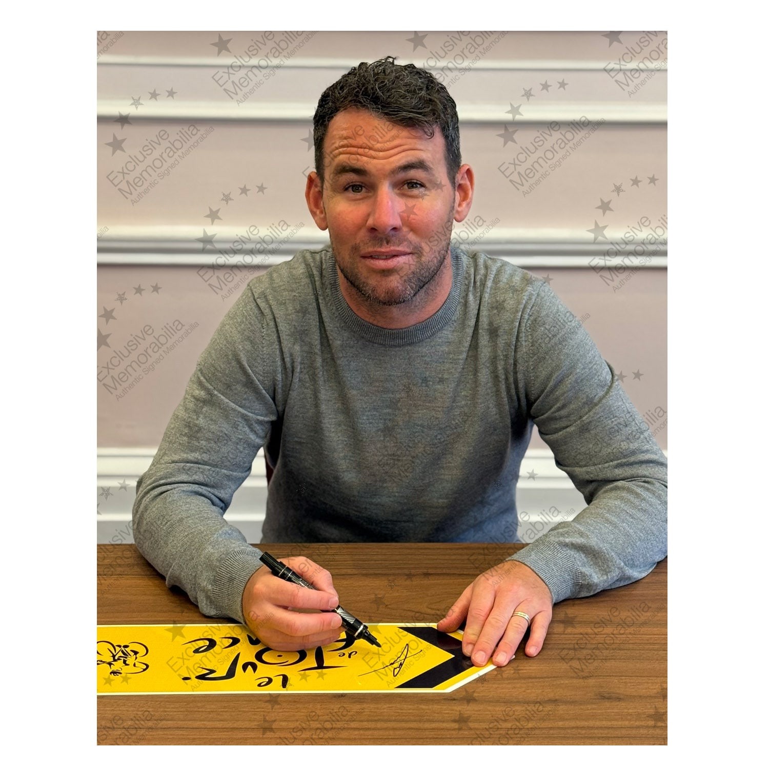 Sir Mark Cavendish Signed Tour de France Street Sign. Framed