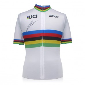 Mark Cavendish Signed World Cycling Champion Rainbow Fan Jersey