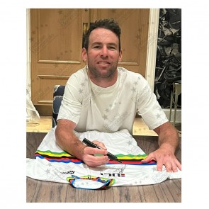 Mark Cavendish Signed Official World Champion Jersey. Superior Frame