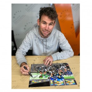 Mark Cavendish Signed Cycling Photo: 34th Stage Victory. Deluxe Frame