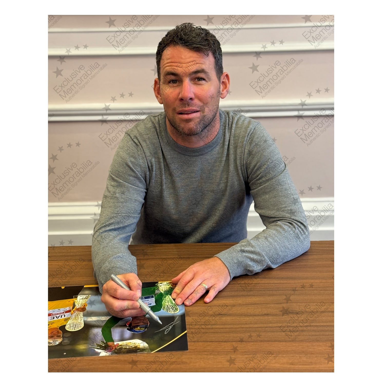 Sir Mark Cavendish and Tadej Pogacar Signed Cycling Photo