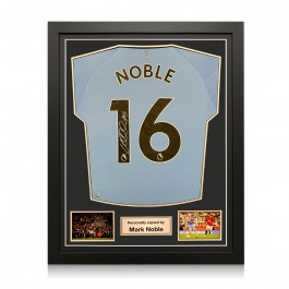Mark Noble Signed West Ham 2020-21 Away Football Shirt. Standard Frame
