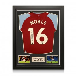 Mark Noble Signed West Ham 2020-21 Football Shirt. Standard Frame