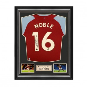 Mark Noble Signed West Ham 2020-21 Football Shirt. Superior Frame