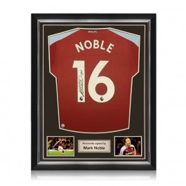 Mark Noble Signed West Ham 2021-22 Football Shirt. Superior Frame