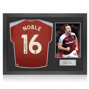 Mark Noble Signed West Ham 2021-22 Football Shirt. Icon Frame