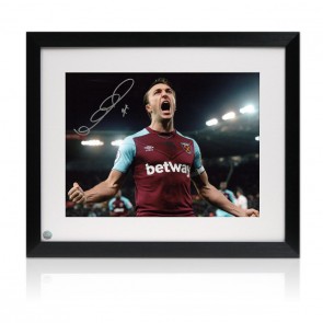 Mark Noble Signed West Ham Football Photo - Mr West Ham. Framed