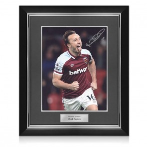 Mark Noble Signed West Ham Football Photo - The Final Goal. Deluxe Frame