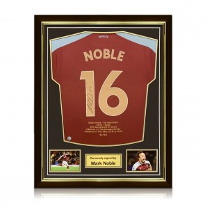 Mark Noble Signed West Ham 2021-22 Football Shirt (Mr West Ham). Superior Frame