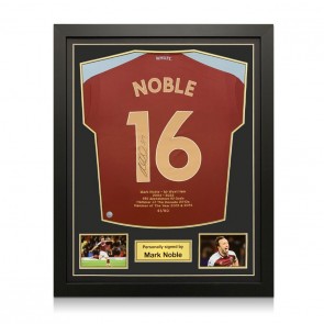 Mark Noble Signed West Ham 2021-22 Football Shirt: Mr West Ham. Standard Frame