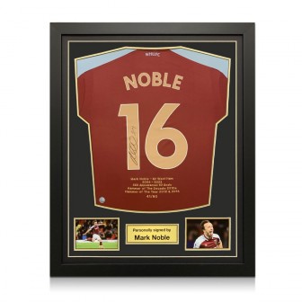 Mark Noble Signed West Ham 2021-22 Football Shirt (Mr West Ham). Standard Frame