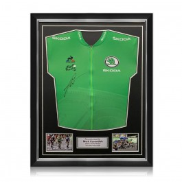 Mark Cavendish Signed Tour De France Green Jersey. Superior Frame