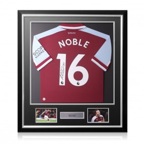 Mark Noble Signed West Ham 2021-22 Football Shirt. Deluxe Frame