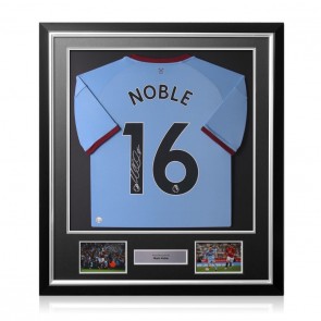 Mark Noble Signed West Ham 2020-21 Away Football Shirt. Deluxe Frame