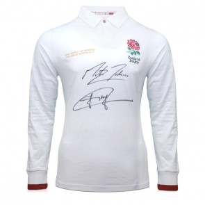 Jonny Wilkinson And Martin Johnson Signed England Rugby Shirt