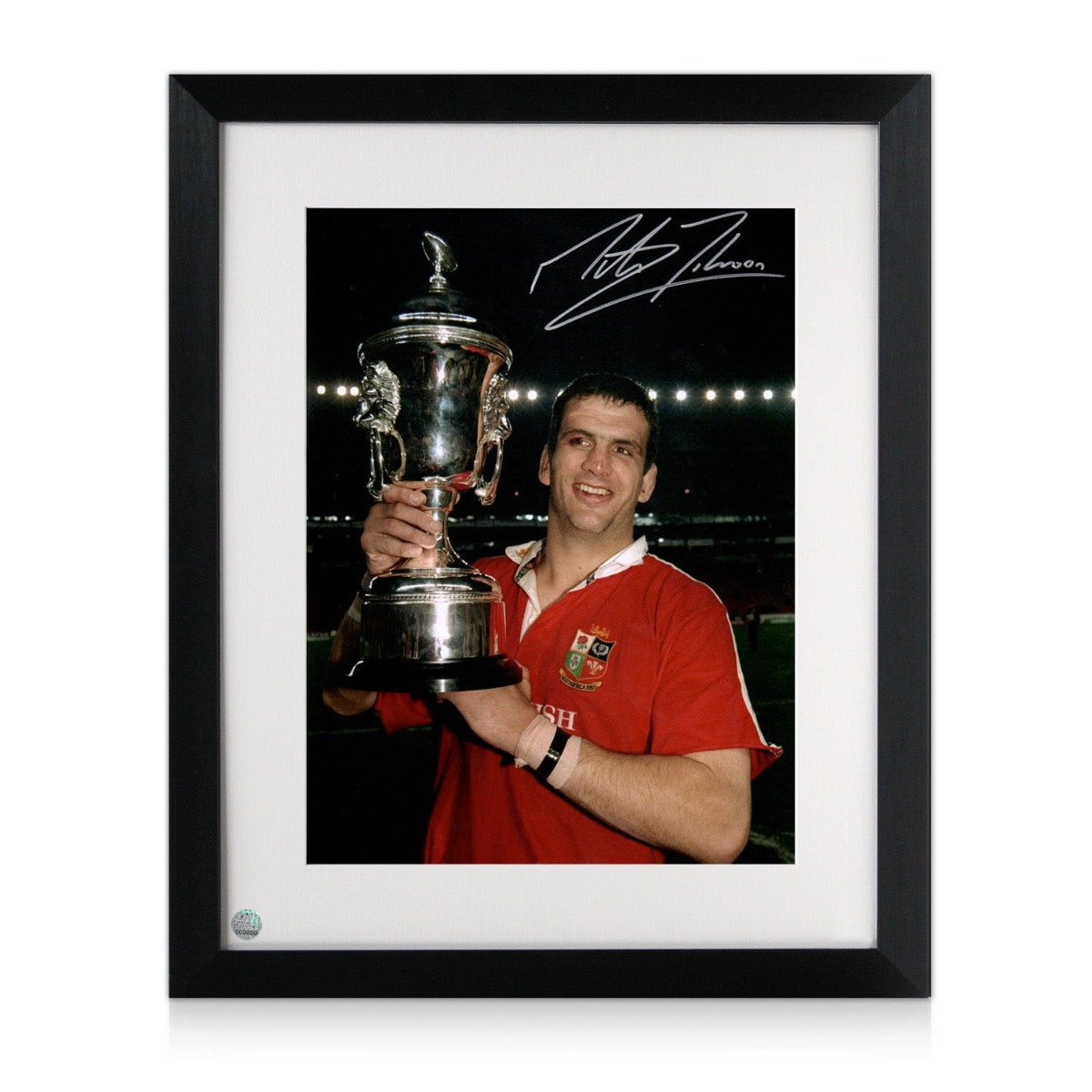 Martin Johnson Signed British And Irish Lions Photo: Captain. Framed