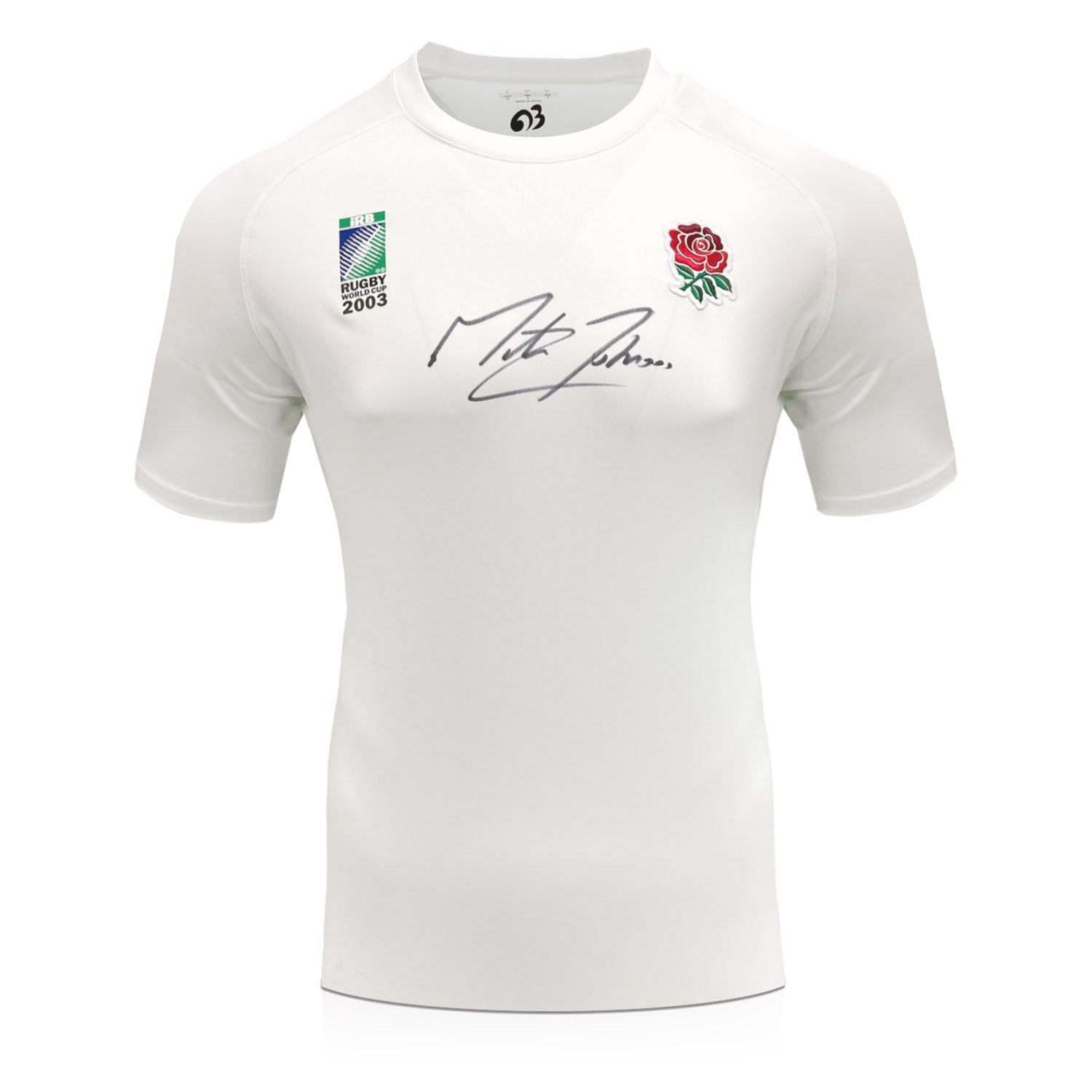 Martin Johnson Signed Commemorative Champions '03 England Rugby Shirt