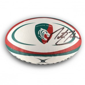 Martin Johnson Signed Leicester Tigers Rugby Ball
