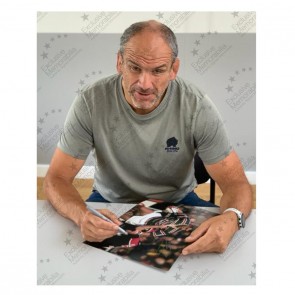Martin Johnson Signed Leicester Tigers Rugby Photo