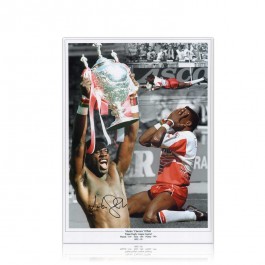Martin "Chariots" Offiah Signed Rugby League Photograph: Wigan Warrior