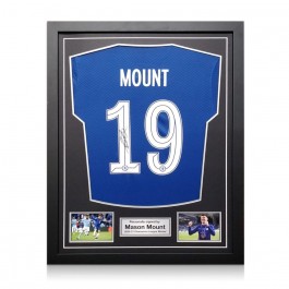 Mason Mount Signed Chelsea 2020-21 Football Shirt. Standard Frame