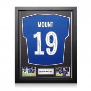 Mason Mount Signed Chelsea 2020-21 Shirt. Standard Frame