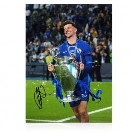 Mason Mount Signed Chelsea Photo: Champions League Trophy