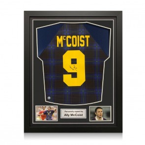  Ally McCoist Signed Scotland Euro 1996 Shirt. Standard Frame 