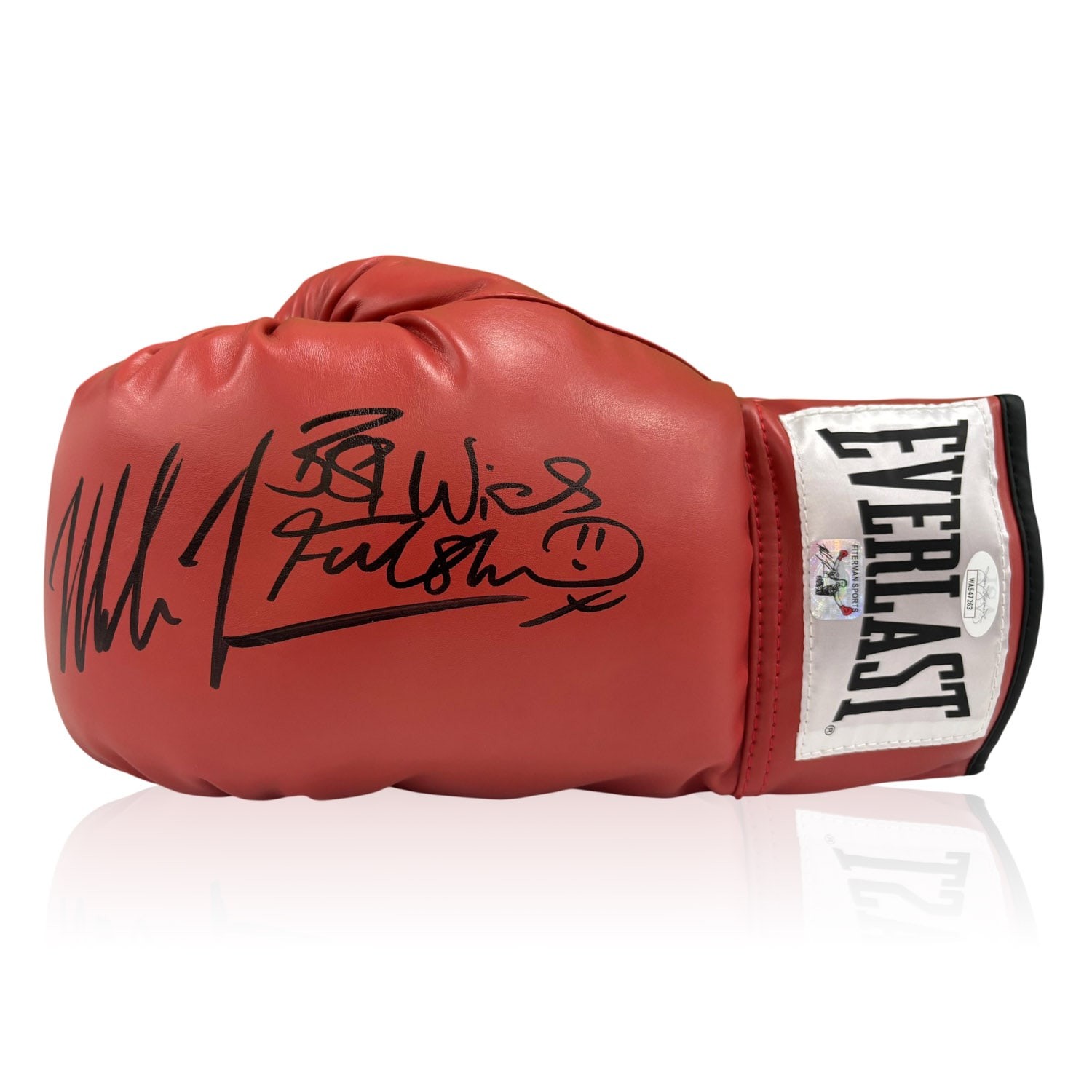 Mike Tyson And Frank Bruno Signed Red Boxing Glove 