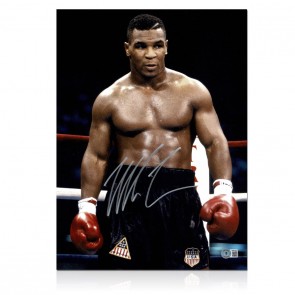 Mike Tyson Signed Boxing Photo: Baddest Man On The Planet