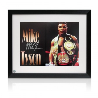 Mike Tyson Signed Boxing Photo: Heavyweight Champion. Framed
