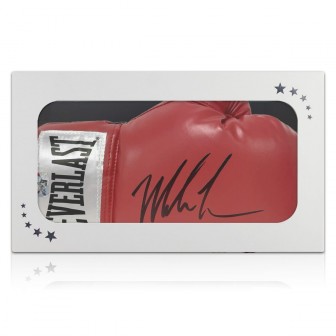 Mike Tyson Signed Red Boxing Glove. Gift Box