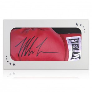 Mike Tyson Signed Red Boxing Glove In Gift Box