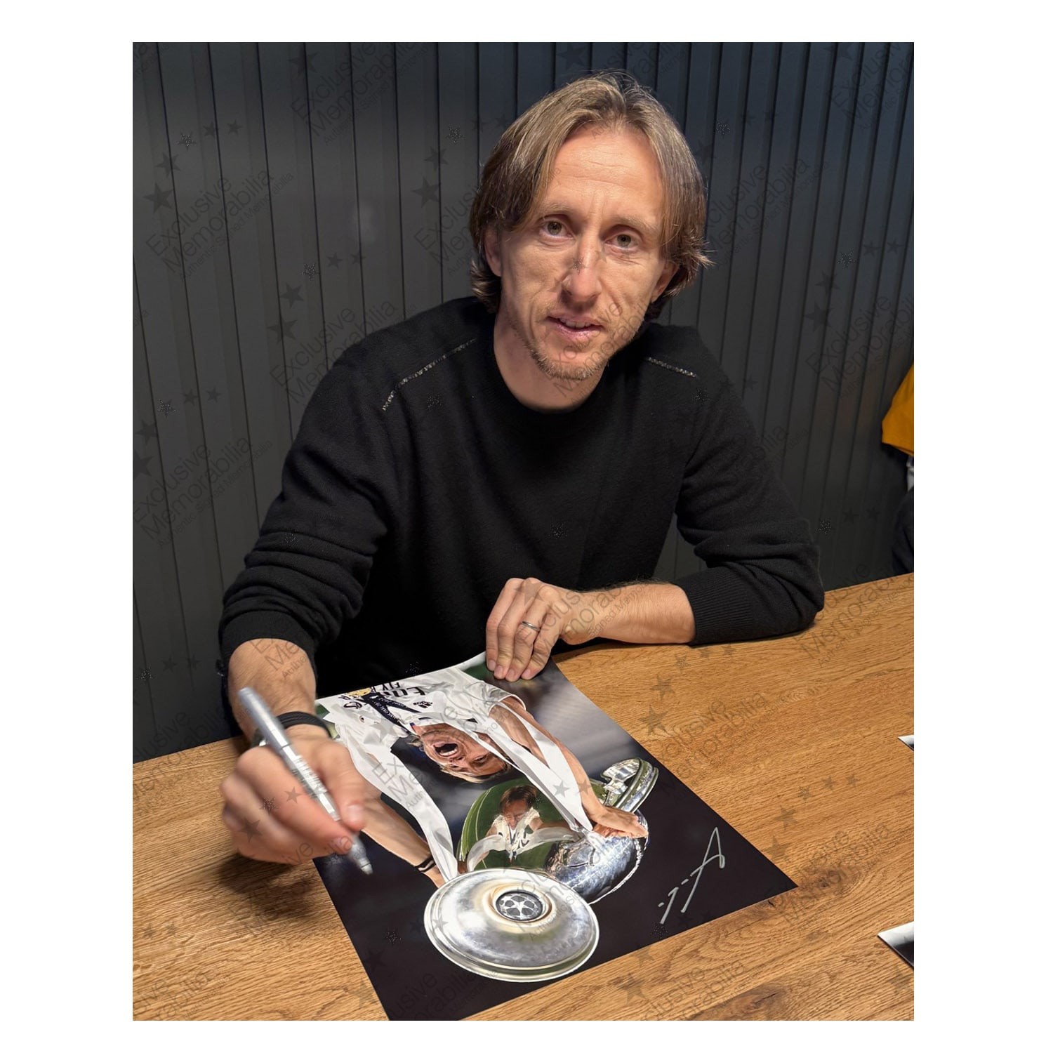 Luka Modric Signed Real Madrid UCL Winner Photo Presentation. Deluxe Silver