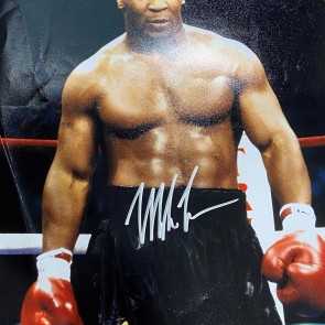 Mike Tyson Signed Boxing Photo: Baddest Man On The Planet. Damaged A