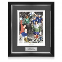 Neville Southall Signed Everton Photo. Deluxe Frame