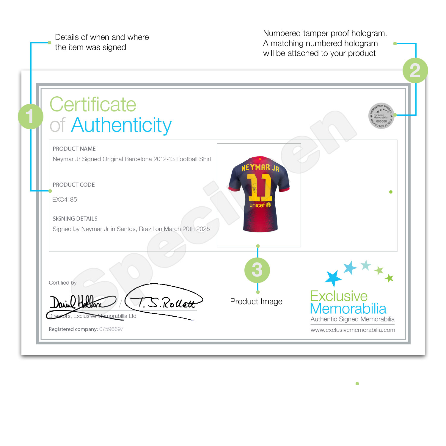 Neymar Jr Signed Original Barcelona 2012-13 Home Football Shirt