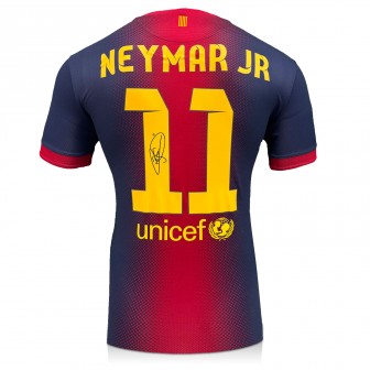 Neymar Jr Signed Original Barcelona 2012-13 Home Football Shirt