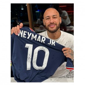 Neymar Jr Signed PSG 2021-22 Football Shirt. Icon Frame