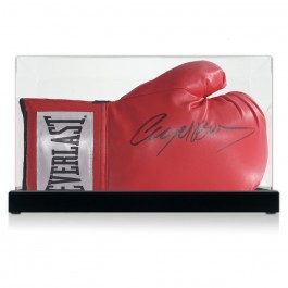 Nigel Benn Signed Boxing Glove. Display Case