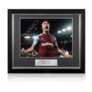 Mark Noble Signed West Ham Football Photo - Mr West Ham. Deluxe Frame