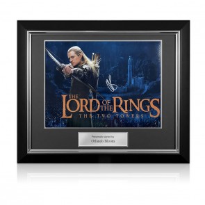 Orlando Bloom Signed The Lord Of The Rings Photo: The Two Towers. Deluxe Frame