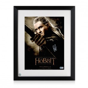 Orlando Bloom Signed The Hobbit Poster. Framed
