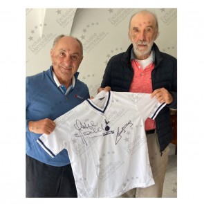 Ossie Ardiles and Ricky Villa Signed Tottenham Hotspur 1981 Football Shirt. Standard Frame